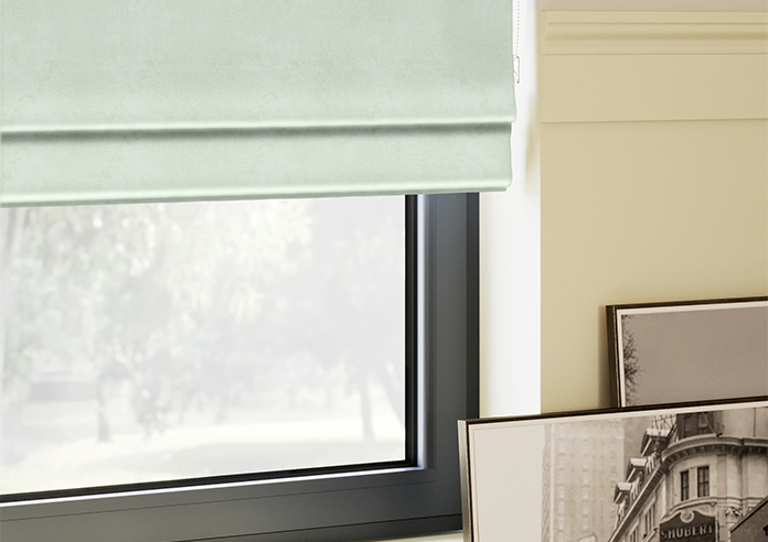 Faux Suede, Duckegg - Roman Blind - Image 5